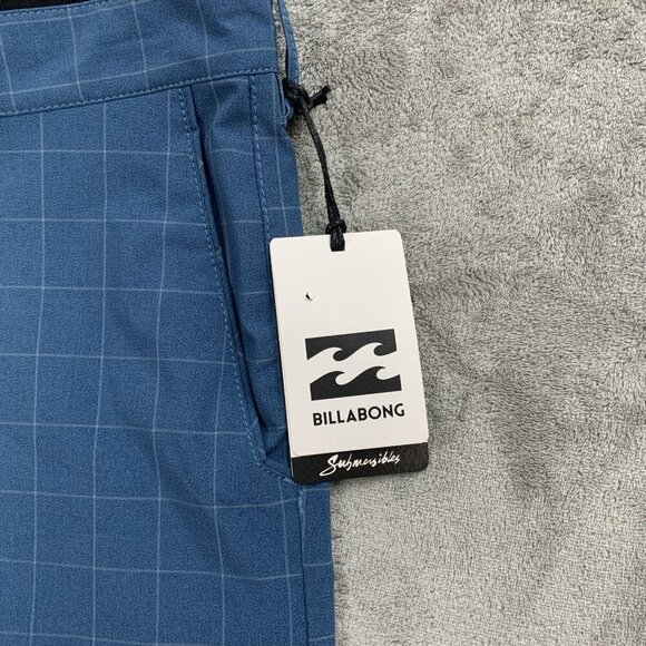 Billabong Shorts Mens 30 Blue Plaid Crossfire Submersibles Land Swim Casual 9” - Picture 5 of 12